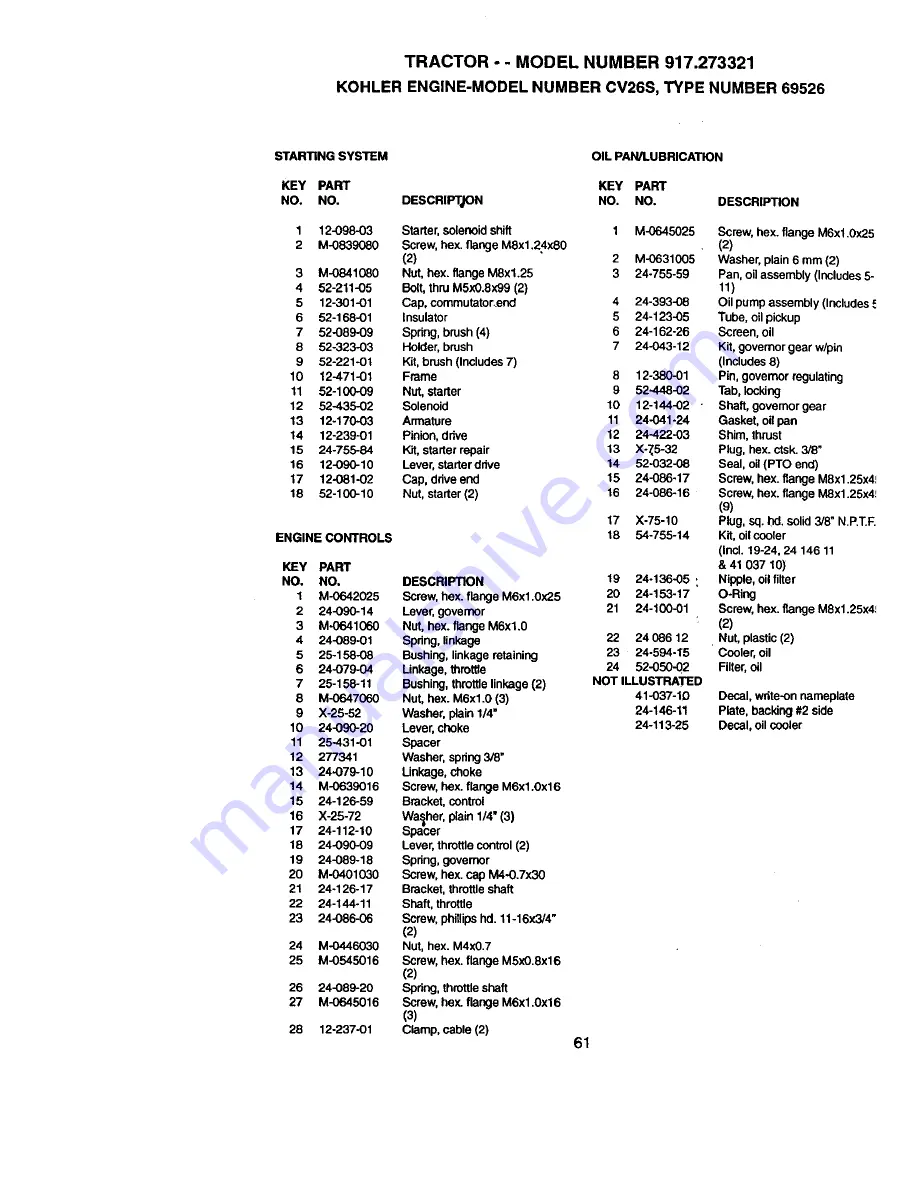 Craftsman 917.273321 Owner'S Manual Download Page 61