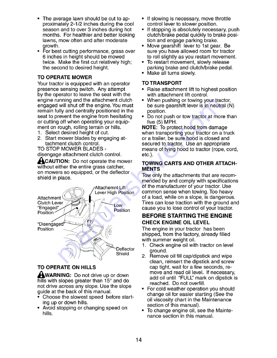 Craftsman 917.273370 Owner'S Manual Download Page 14