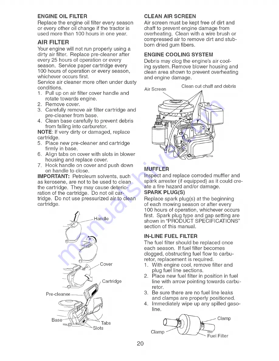 Craftsman 917.273373 Owner'S Manual Download Page 20