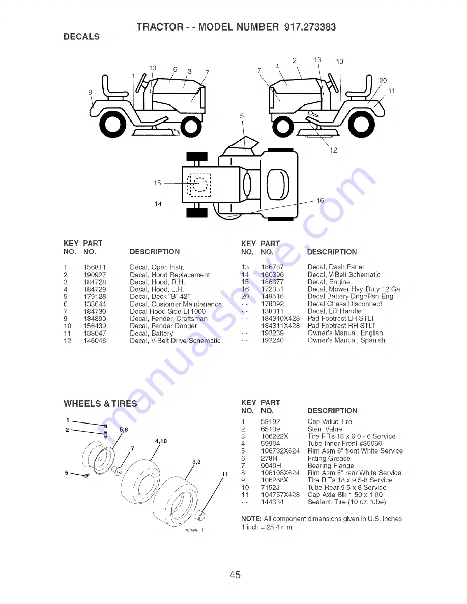 Craftsman 917.273383 Owner'S Manual Download Page 45