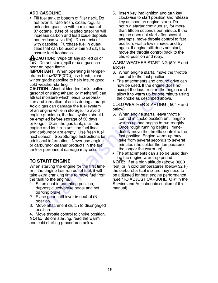 Craftsman 917.27339 Owner'S Manual Download Page 15