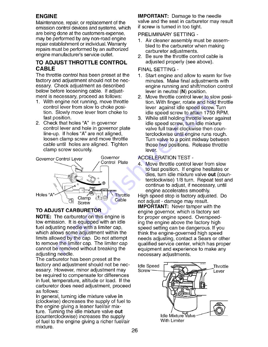 Craftsman 917.27339 Owner'S Manual Download Page 26