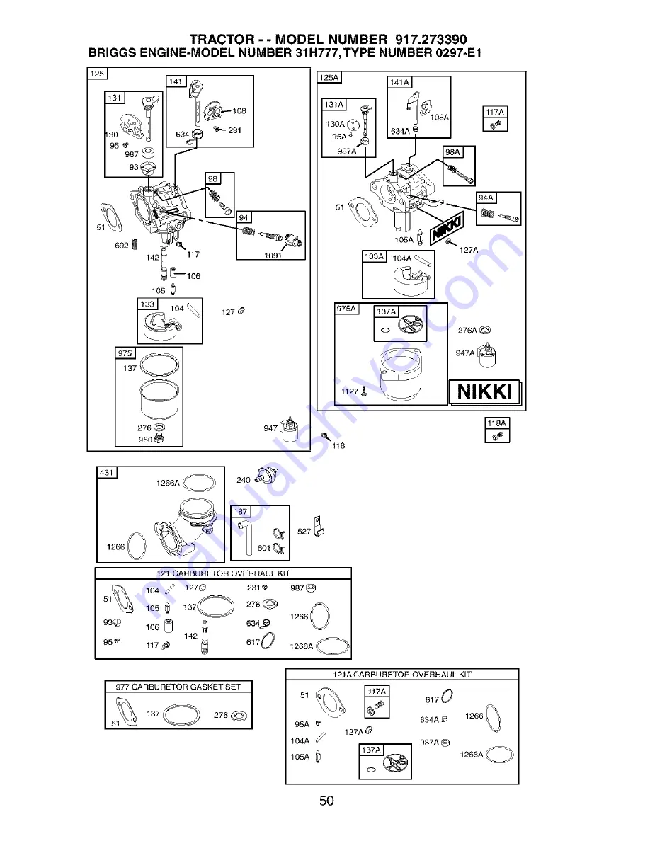 Craftsman 917.27339 Owner'S Manual Download Page 50