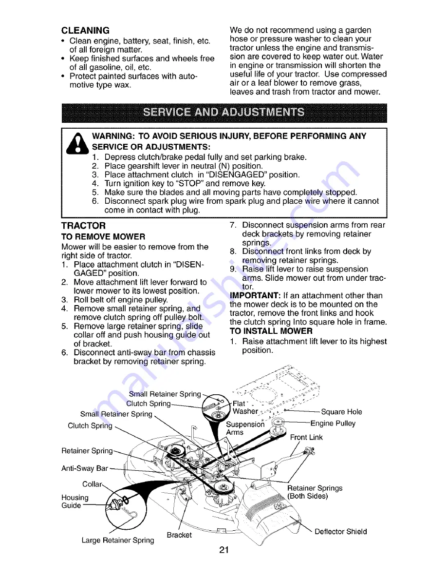 Craftsman 917.273392 Owner'S Manual Download Page 21