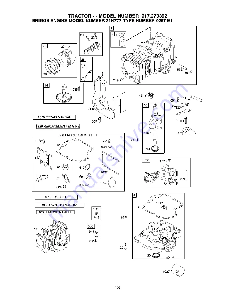 Craftsman 917.273392 Owner'S Manual Download Page 48