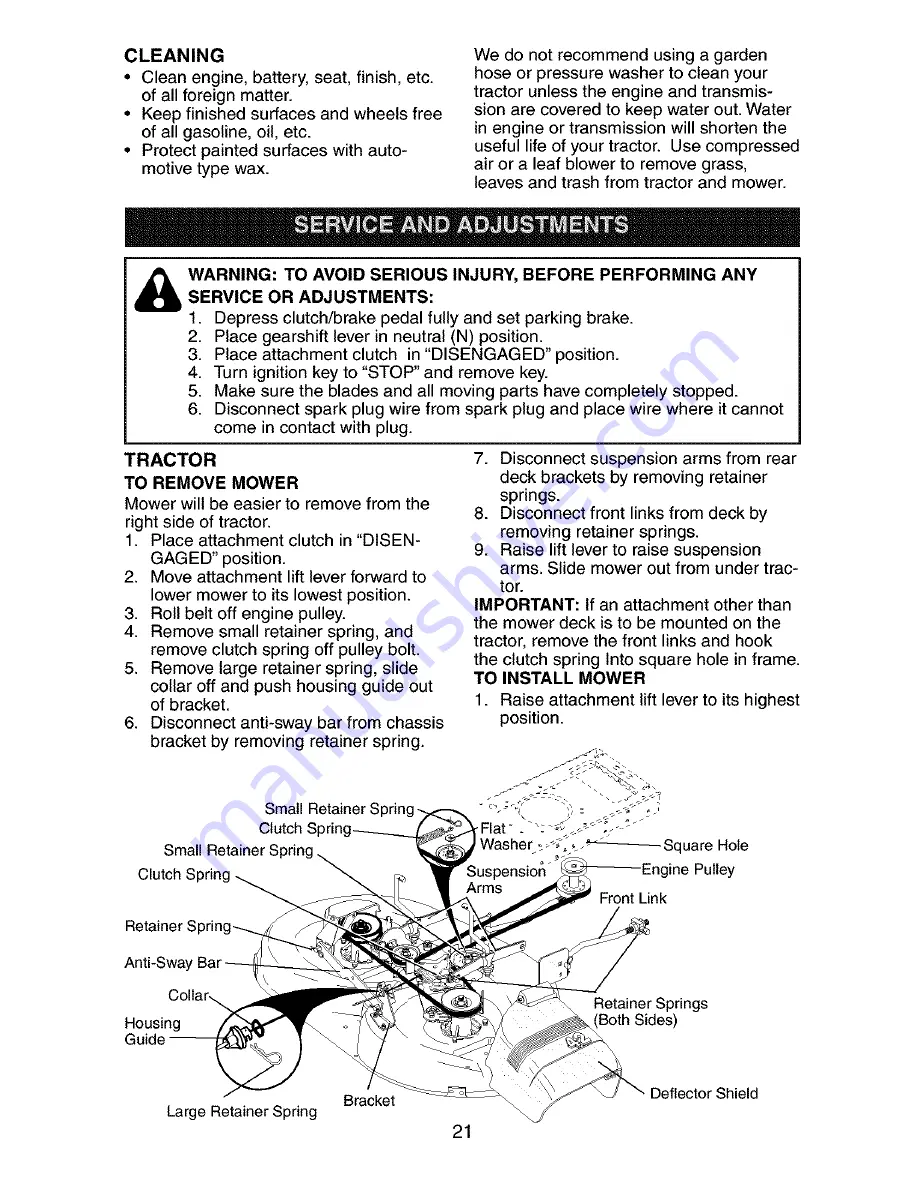 Craftsman 917.273394 Owner'S Manual Download Page 21