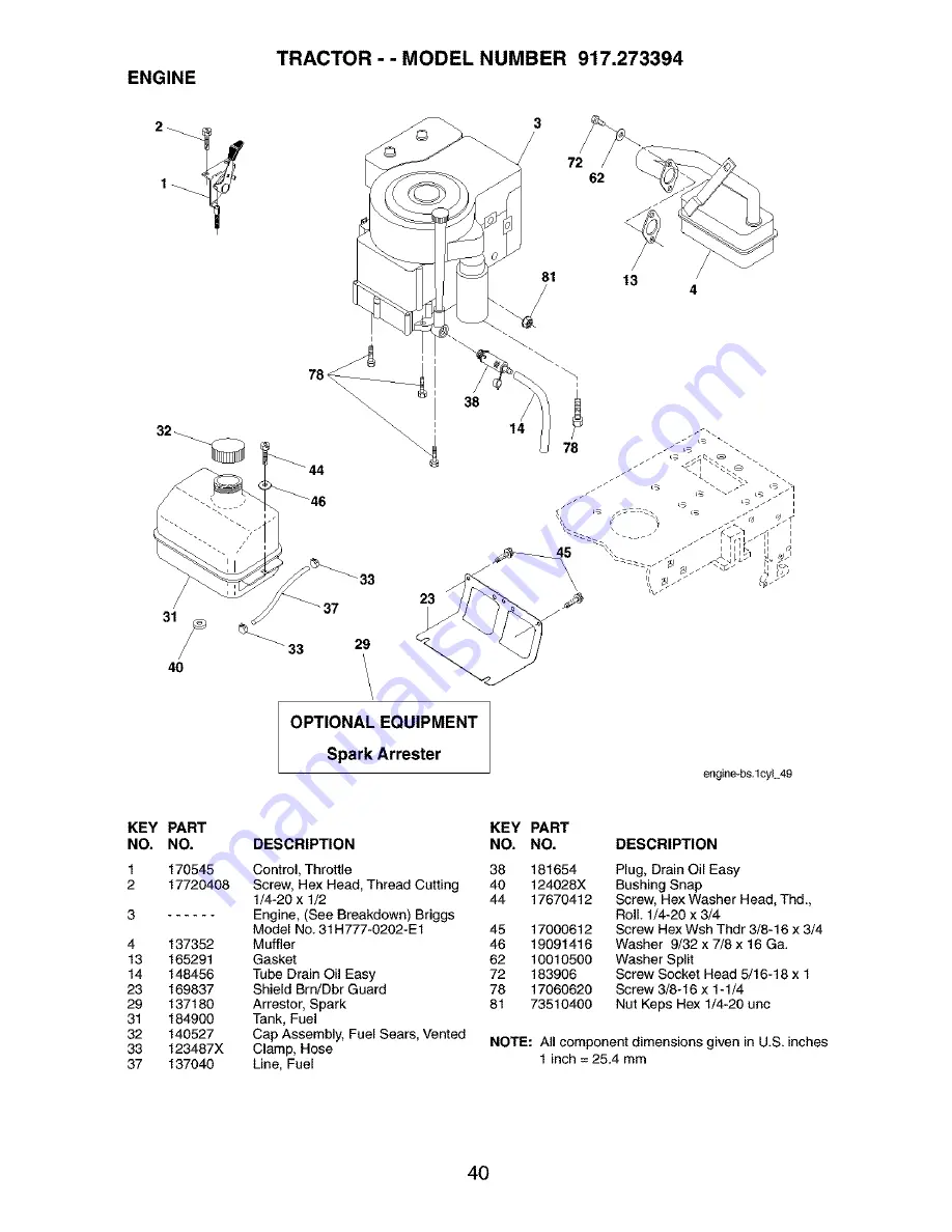 Craftsman 917.273394 Owner'S Manual Download Page 40