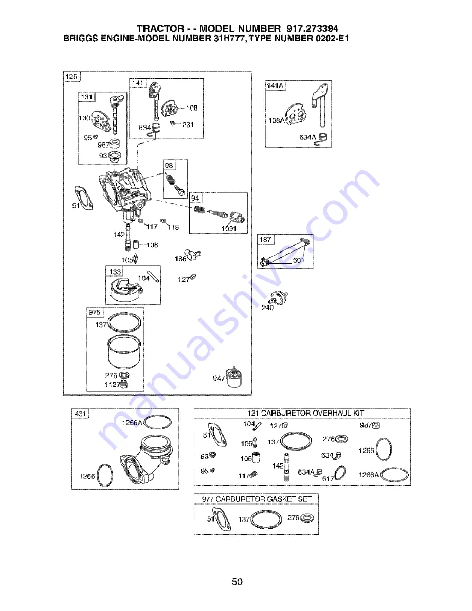 Craftsman 917.273394 Owner'S Manual Download Page 50