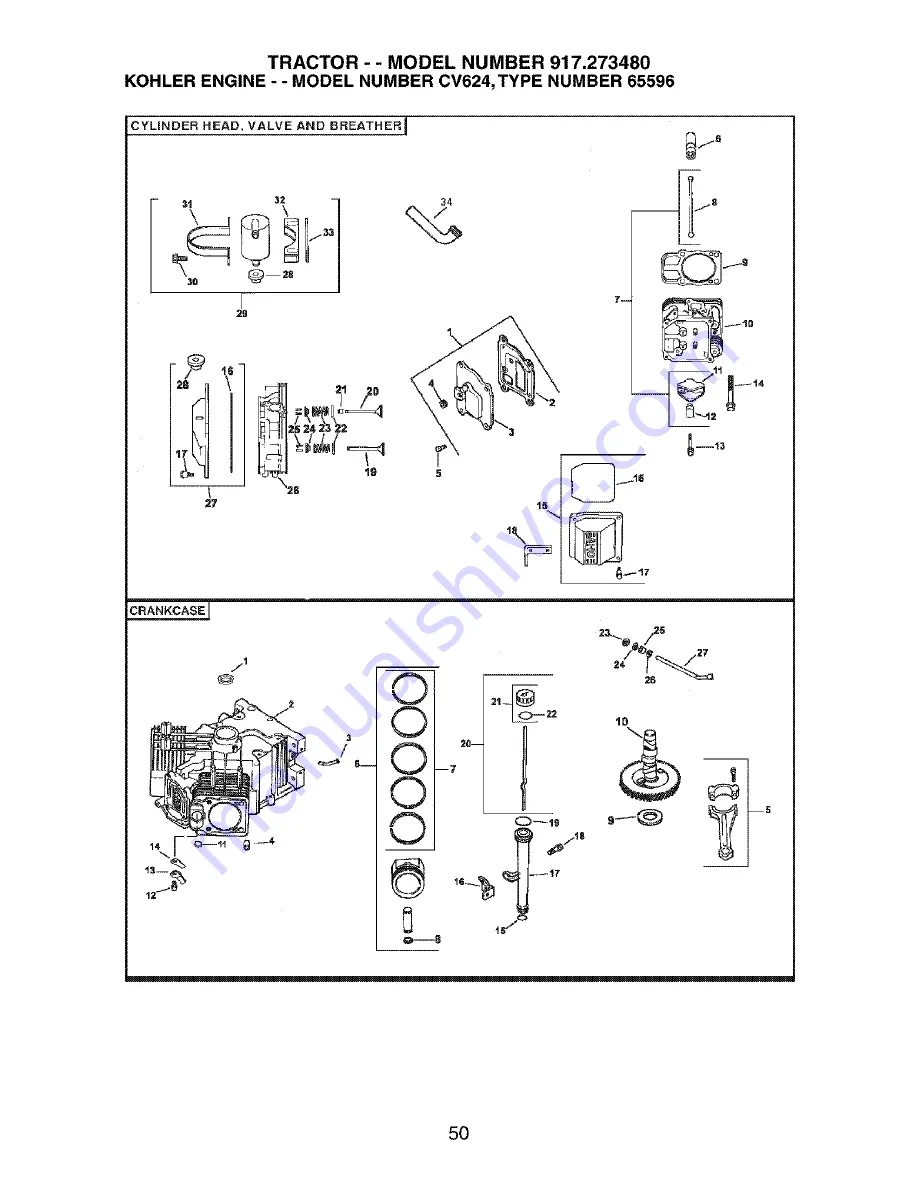 Craftsman 917.273480 Owner'S Manual Download Page 50