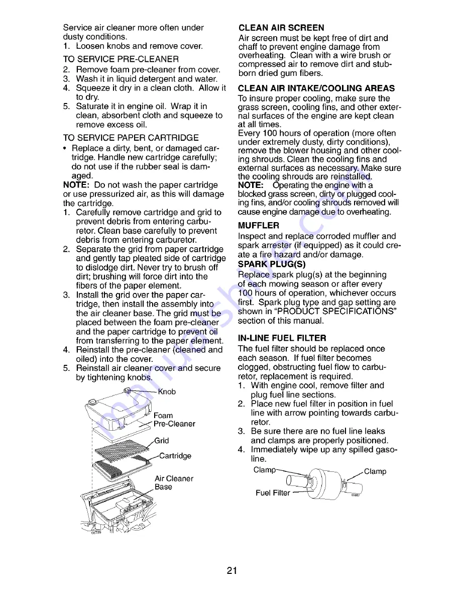 Craftsman 917.273505 Owner'S Manual Download Page 21