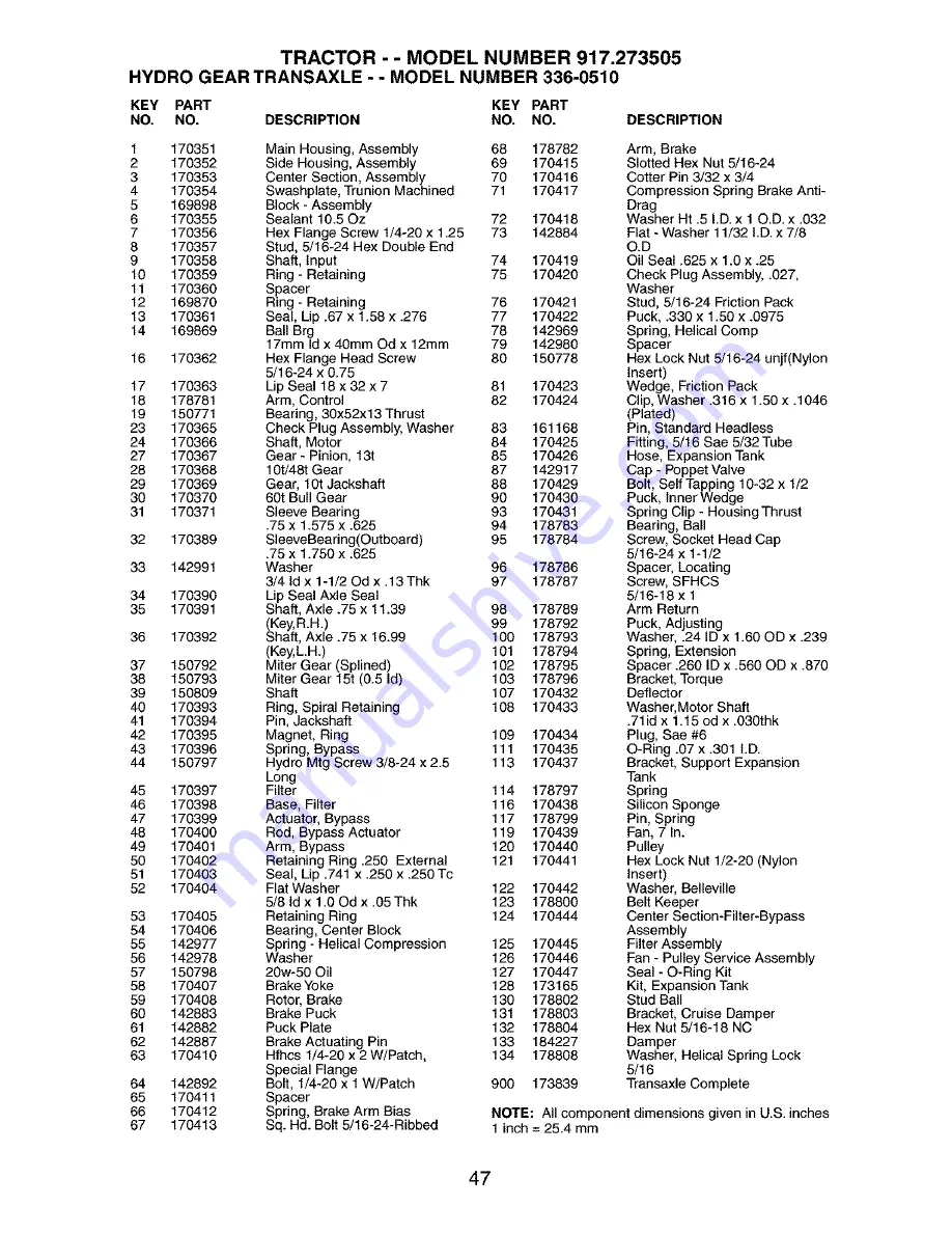 Craftsman 917.273505 Owner'S Manual Download Page 47