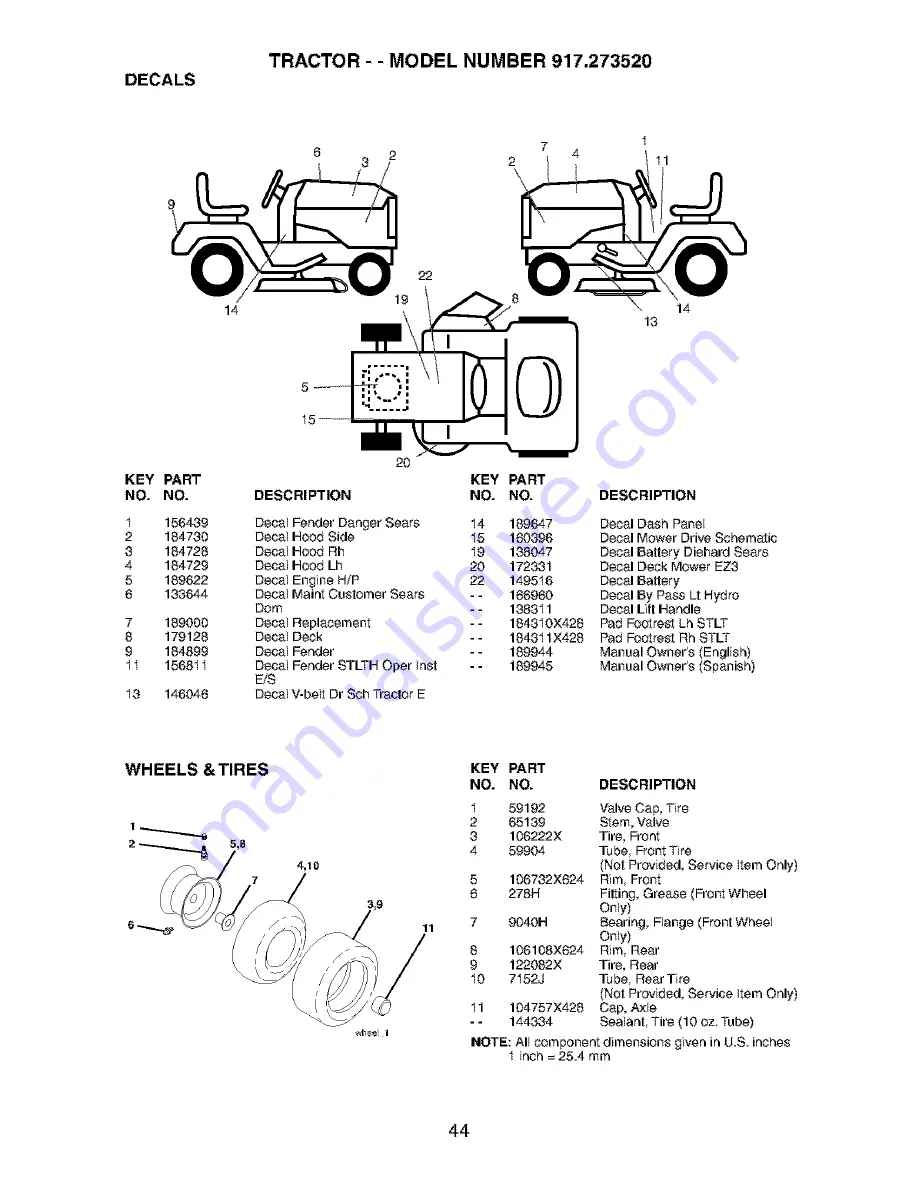 Craftsman 917.273520 Owner'S Manual Download Page 44