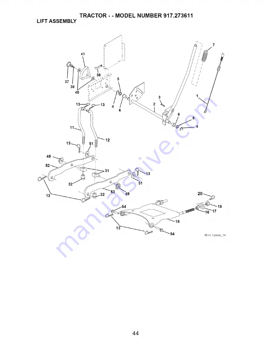 Craftsman 917.273611 Скачать руководство пользователя страница 44