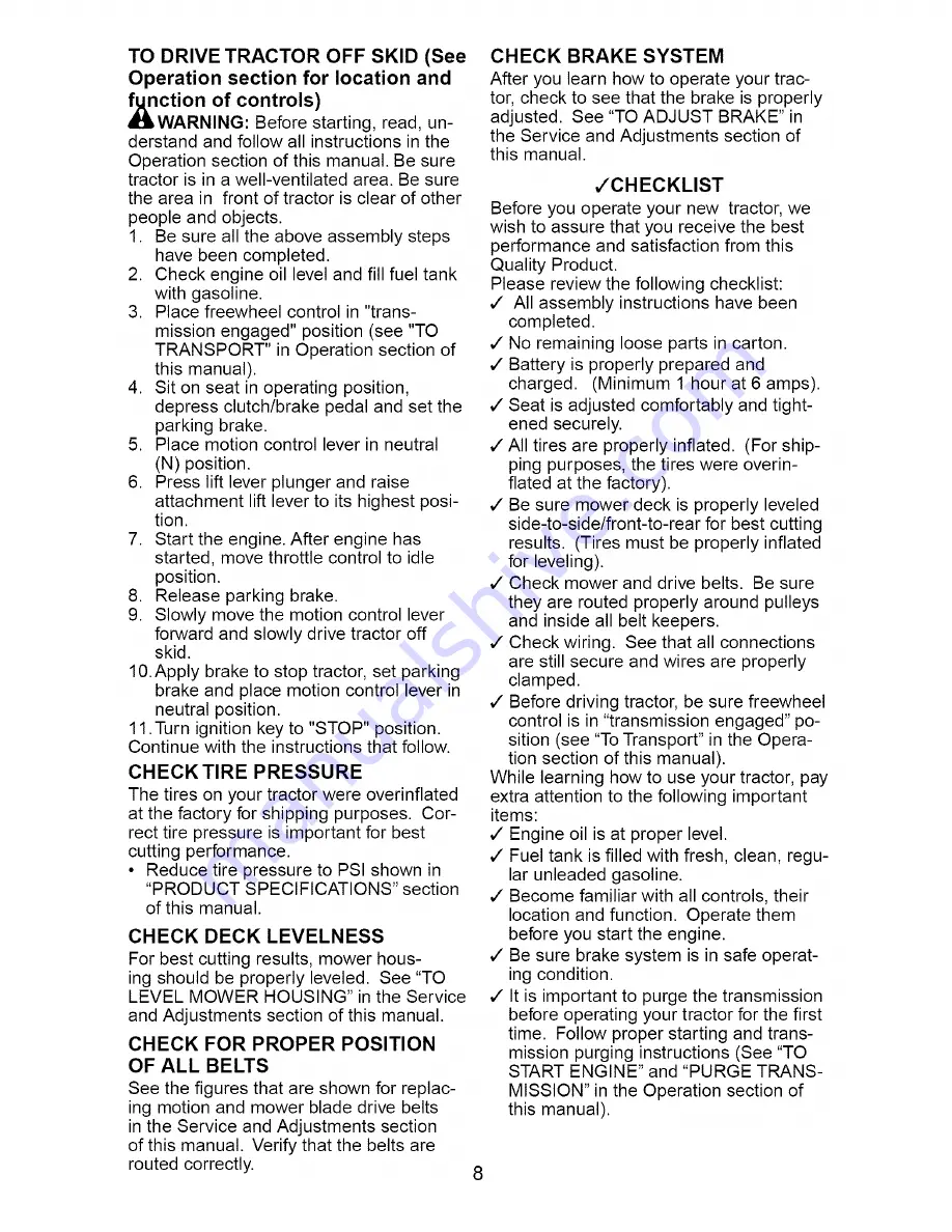 Craftsman 917.273621 Owner'S Manual Download Page 8