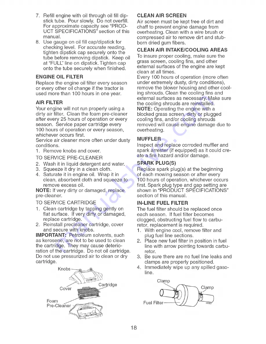 Craftsman 917.273623 Owner'S Manual Download Page 18