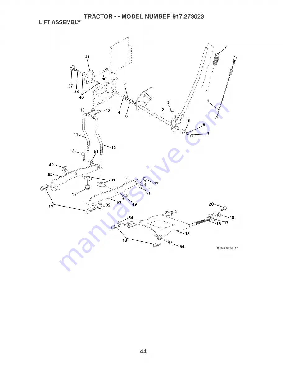 Craftsman 917.273623 Скачать руководство пользователя страница 44