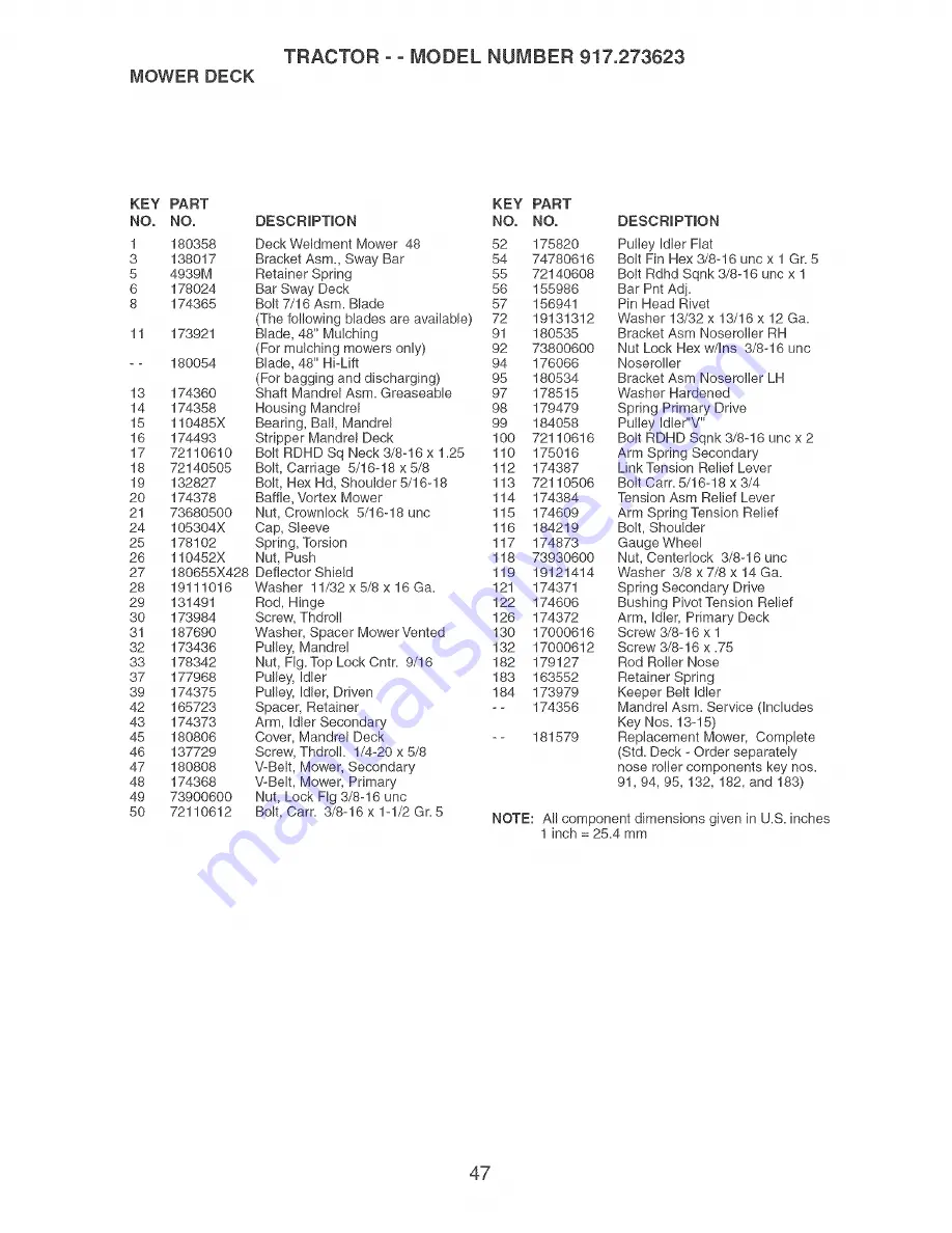 Craftsman 917.273623 Owner'S Manual Download Page 47