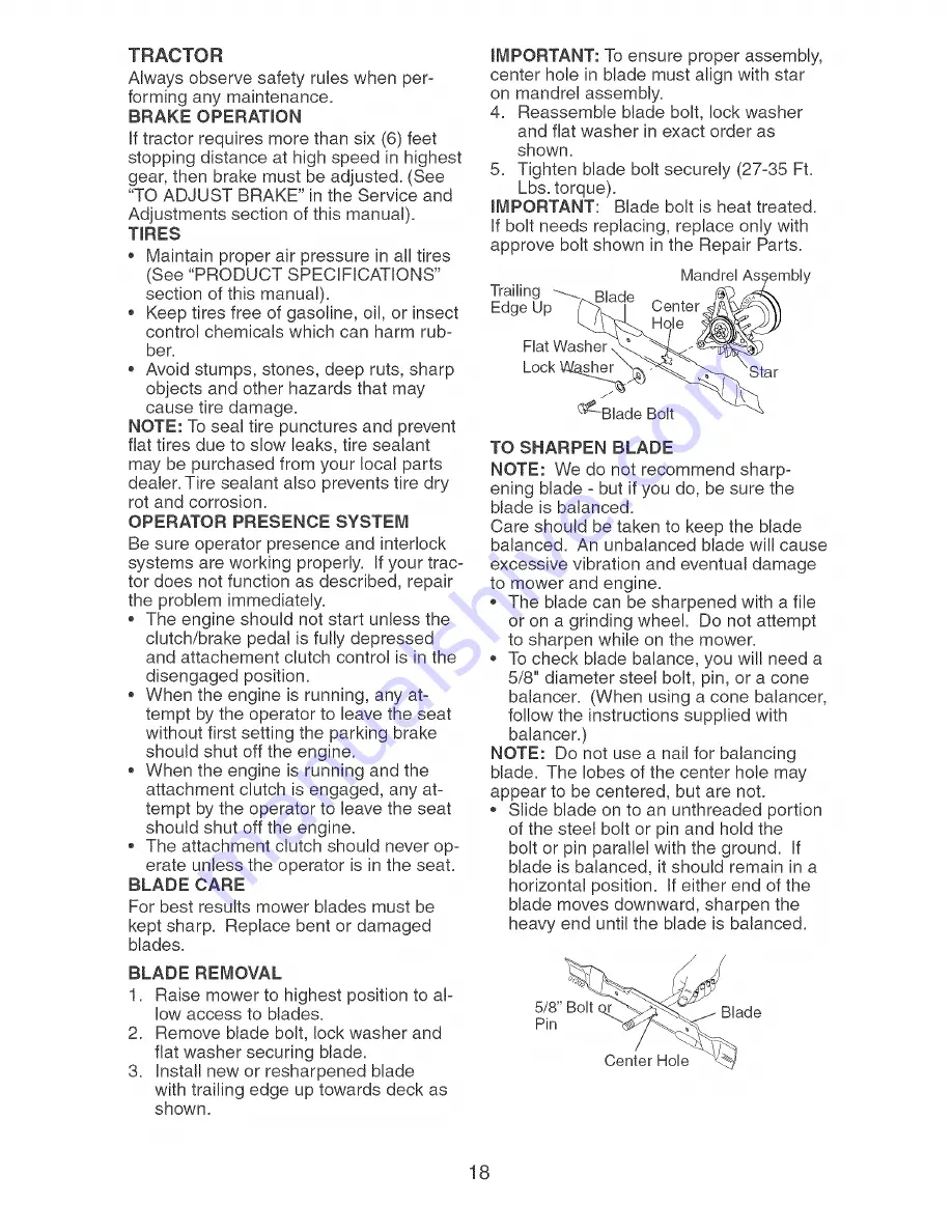 Craftsman 917.273631 Owner'S Manual Download Page 18