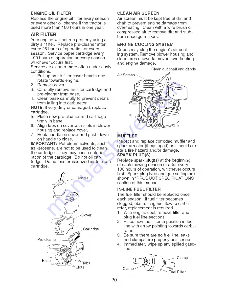 Craftsman 917.273631 Owner'S Manual Download Page 20