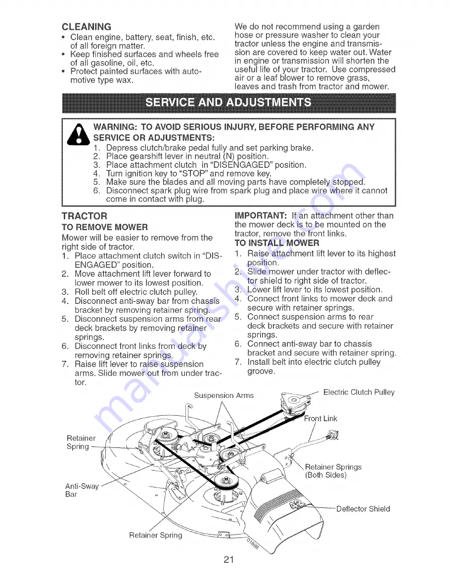 Craftsman 917.273631 Owner'S Manual Download Page 21