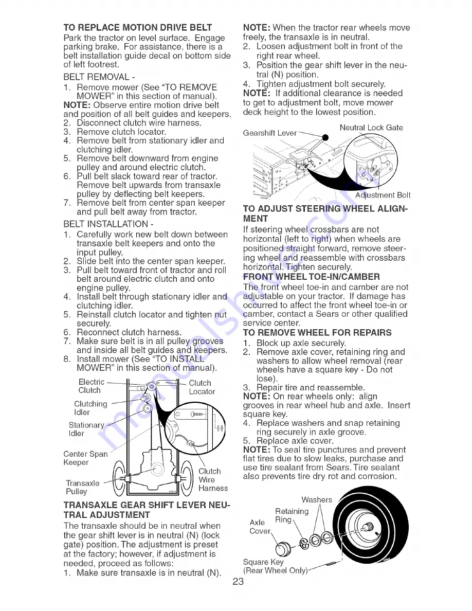 Craftsman 917.273635 Owner'S Manual Download Page 23