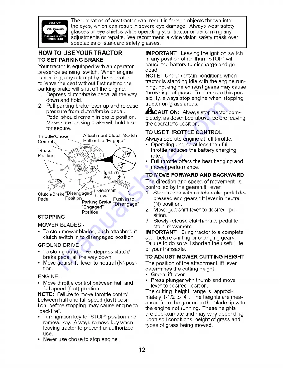 Craftsman 917.273639 Owner'S Manual Download Page 12