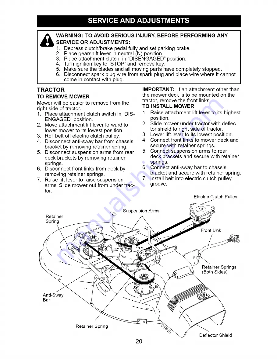 Craftsman 917.273639 Owner'S Manual Download Page 20