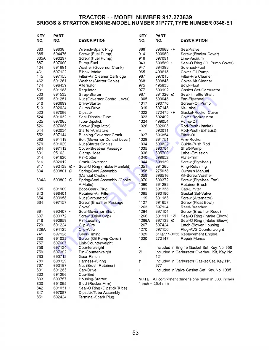 Craftsman 917.273639 Owner'S Manual Download Page 53