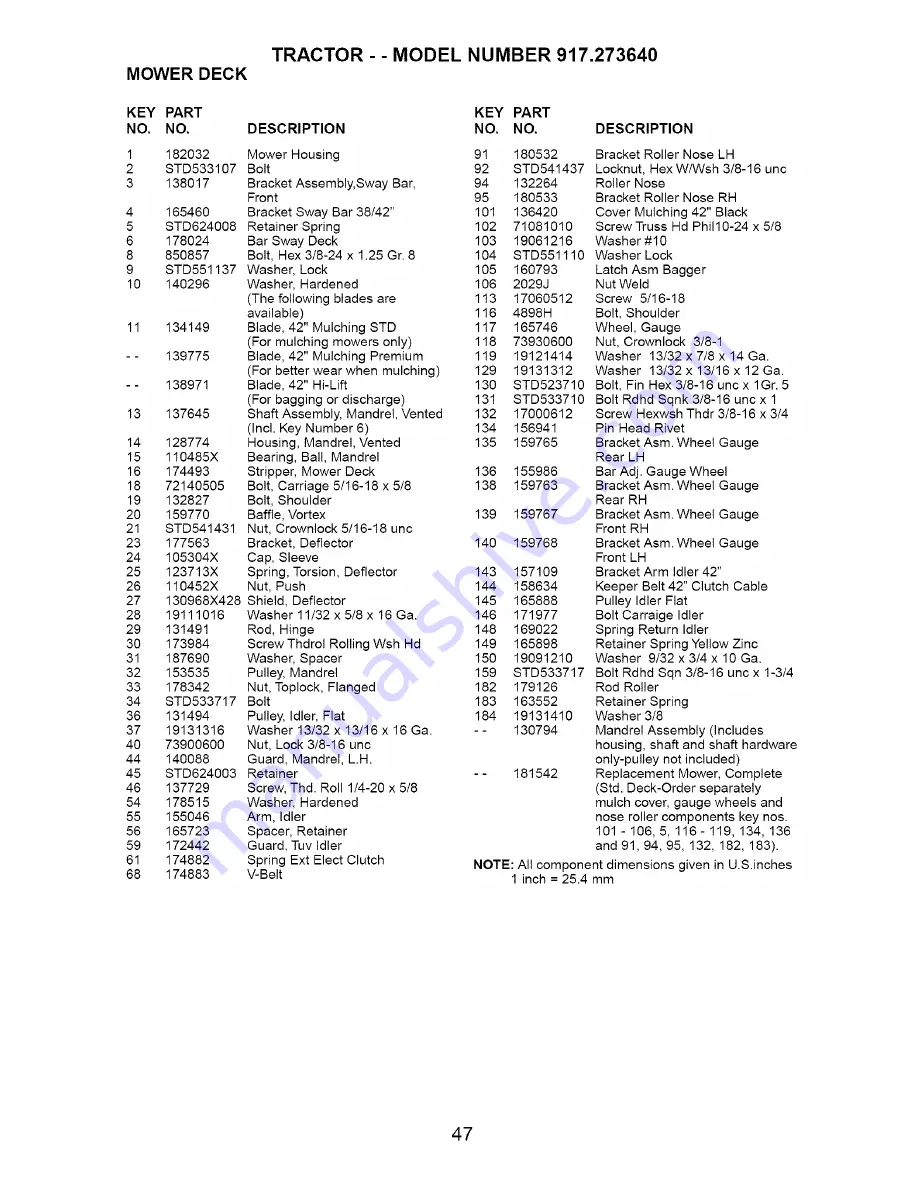 Craftsman 917.273640 Owner'S Manual Download Page 47