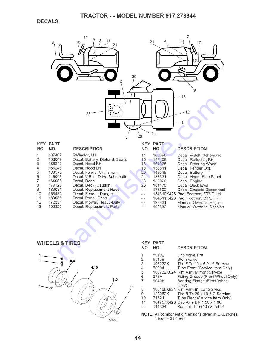 Craftsman 917.273644 Скачать руководство пользователя страница 44