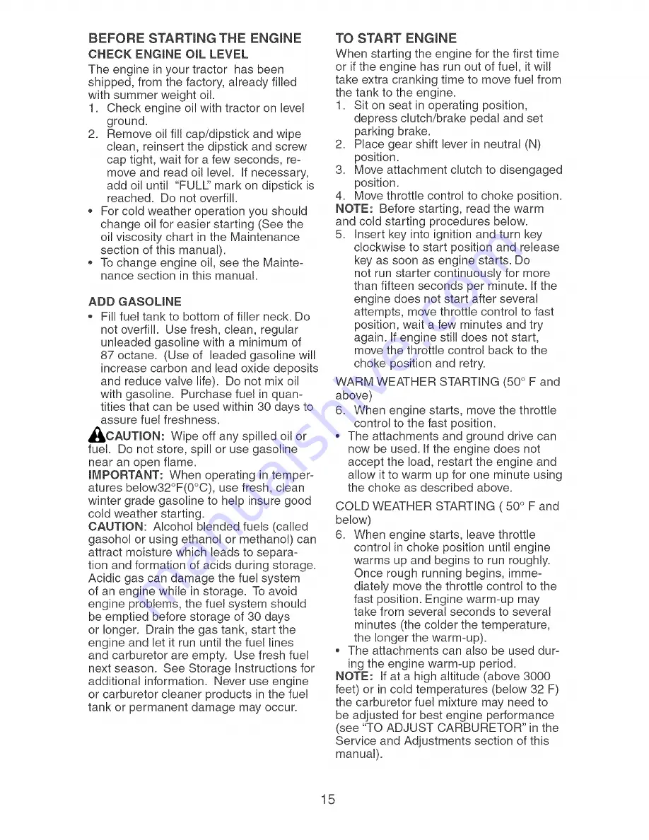 Craftsman 917.273756 Owner'S Manual Download Page 15