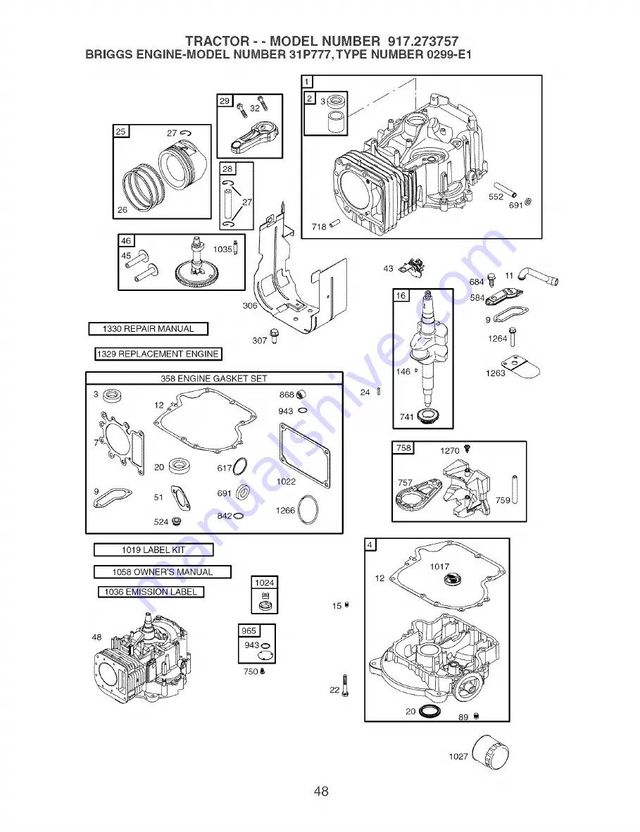 Craftsman 917.273757 Скачать руководство пользователя страница 48