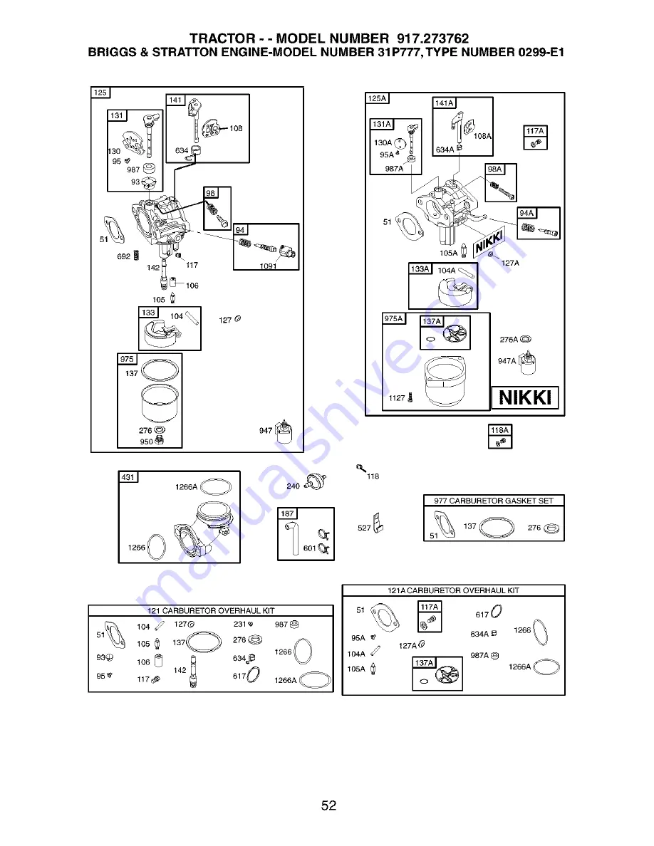 Craftsman 917.273762 Owner'S Manual Download Page 52