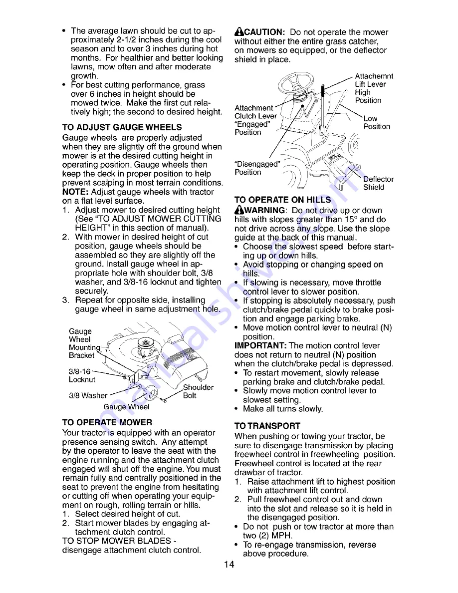 Craftsman 917.273780 Owner'S Manual Download Page 14