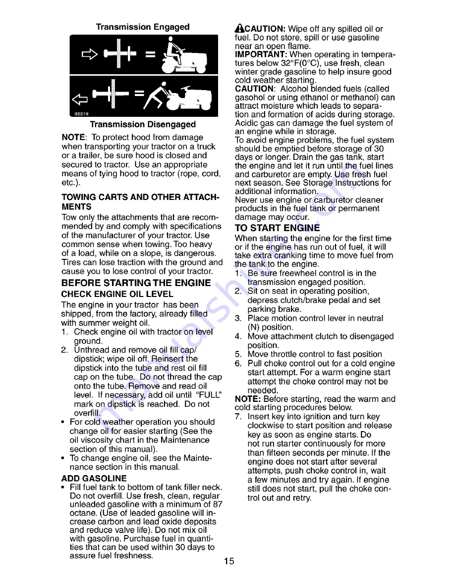 Craftsman 917.273802 Owner'S Manual Download Page 15