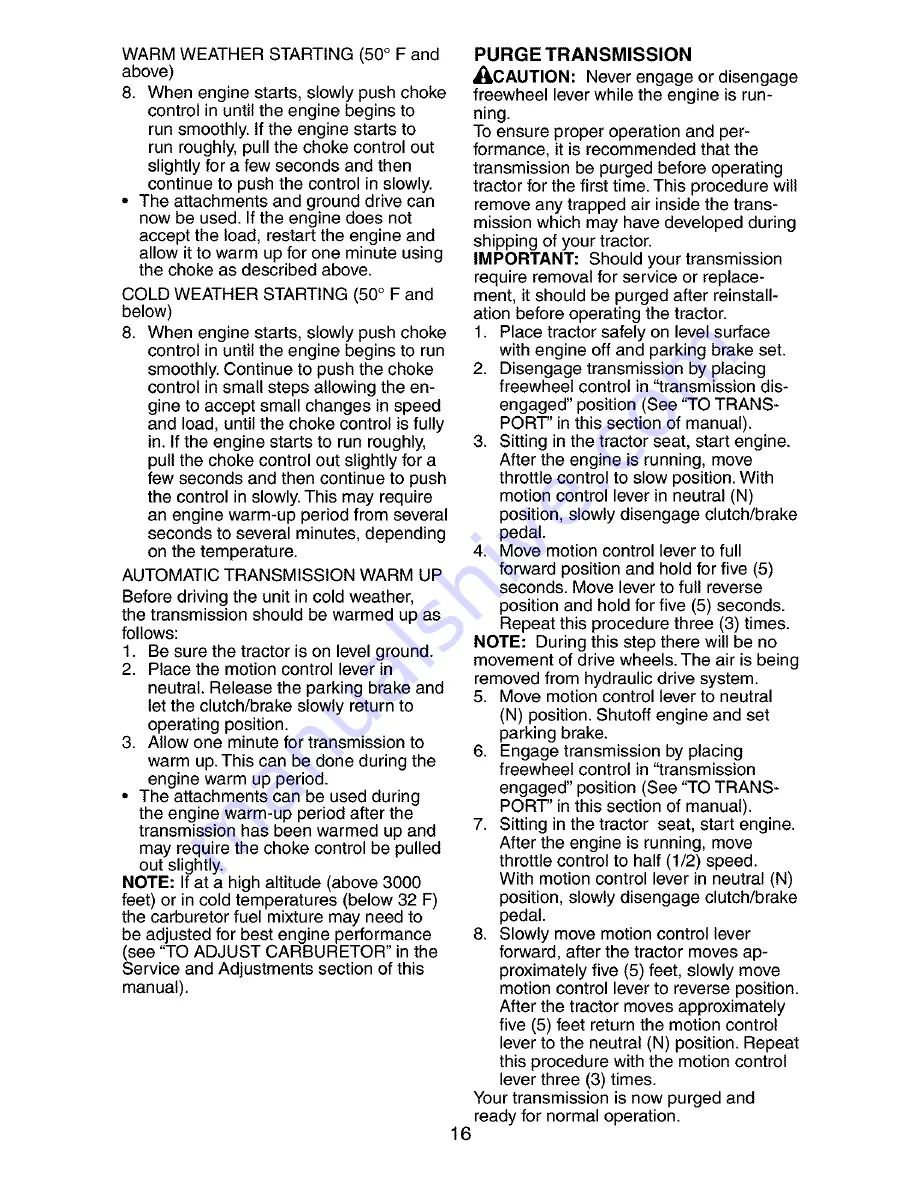 Craftsman 917.273802 Owner'S Manual Download Page 16