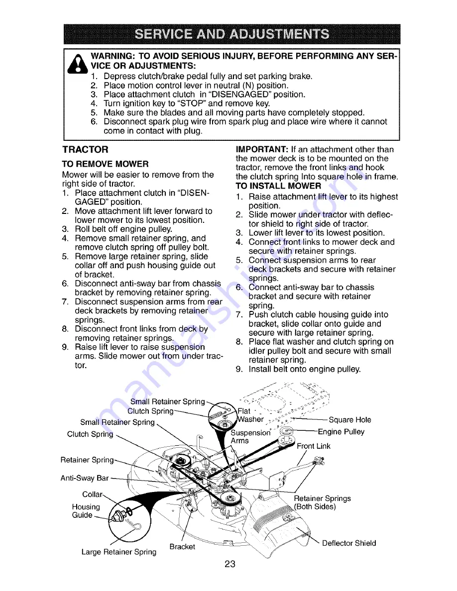 Craftsman 917.273802 Owner'S Manual Download Page 23