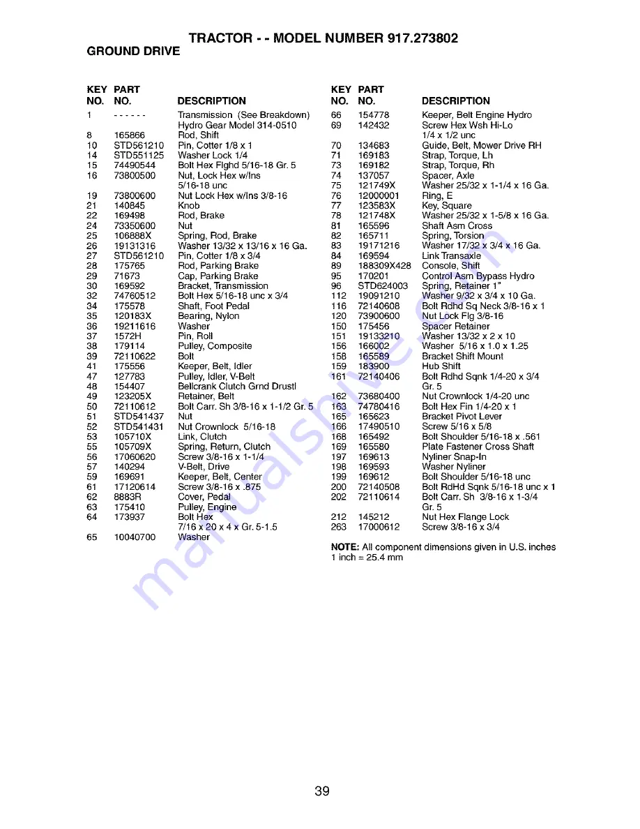 Craftsman 917.273802 Owner'S Manual Download Page 39