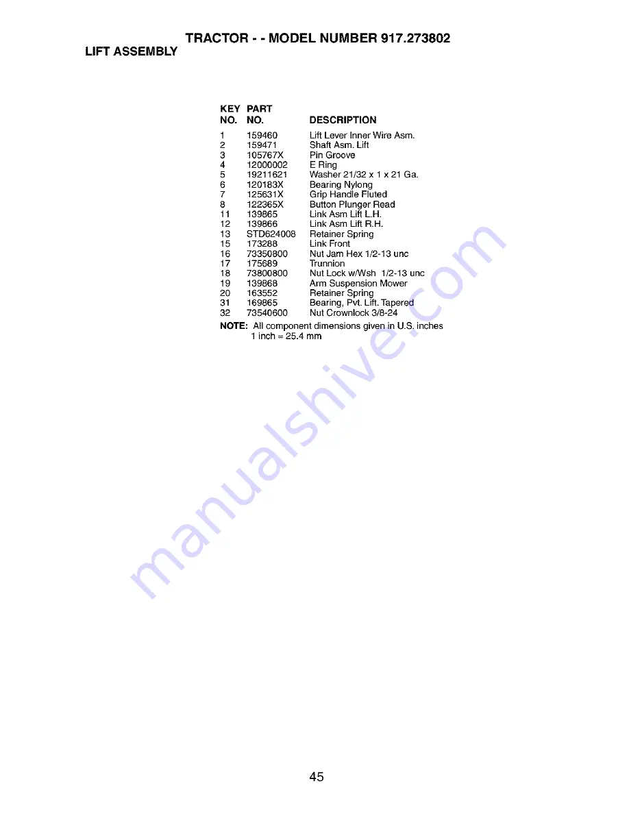 Craftsman 917.273802 Owner'S Manual Download Page 45