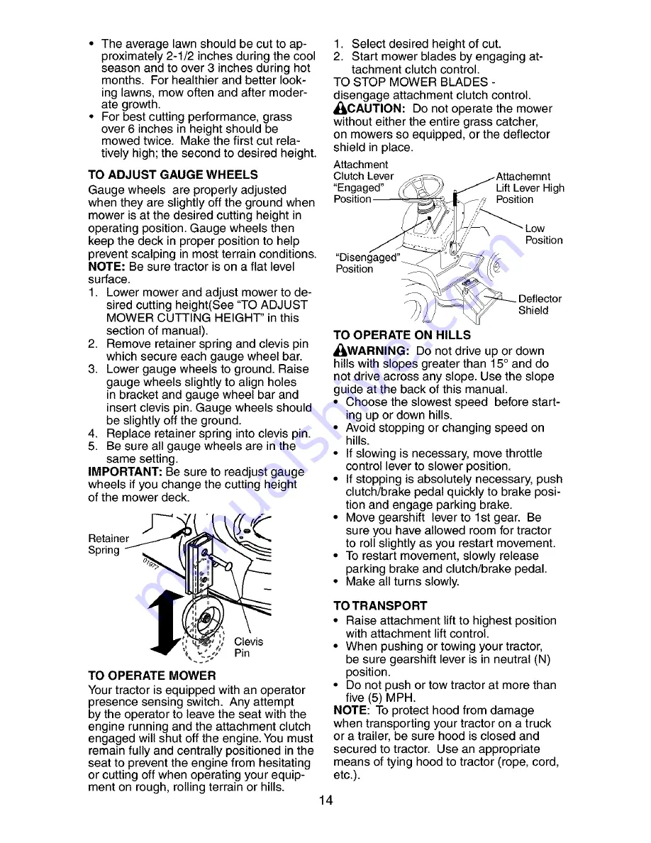 Craftsman 917.273830 Owner'S Manual Download Page 14