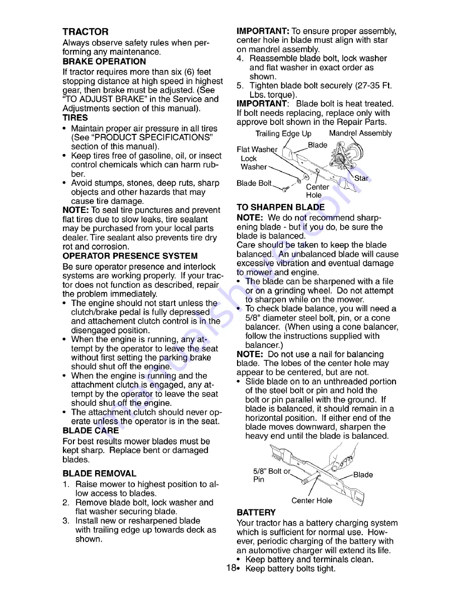 Craftsman 917.273830 Owner'S Manual Download Page 18