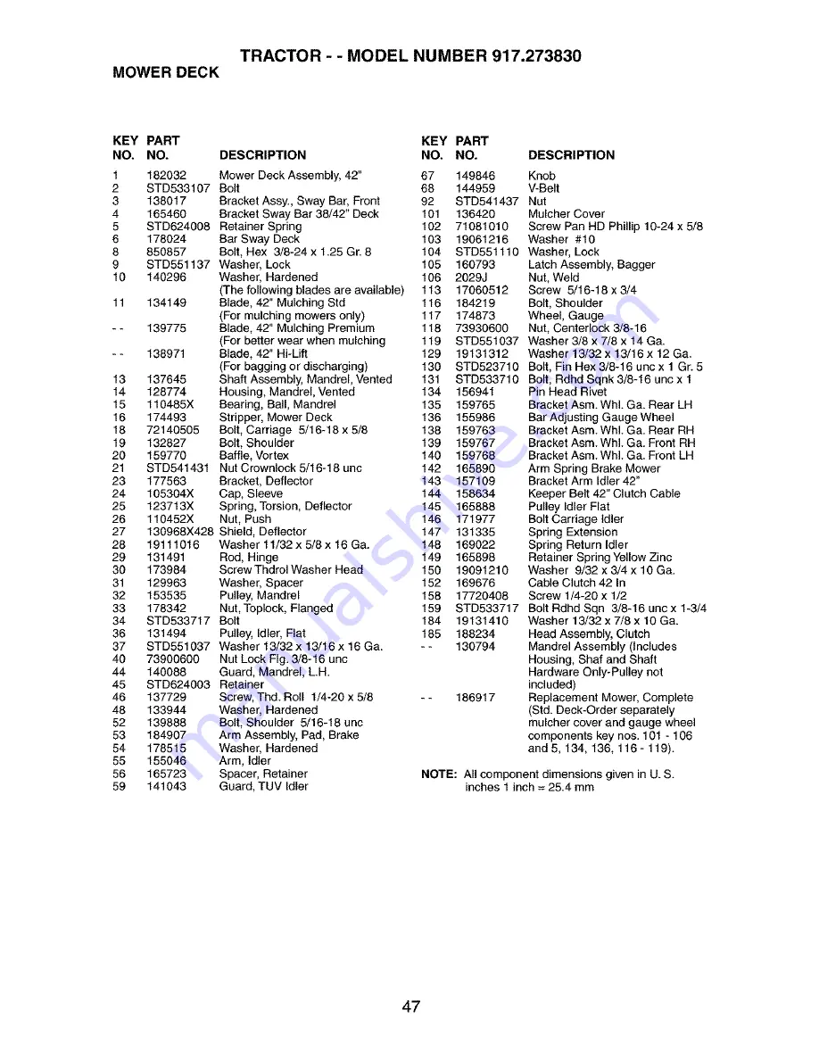 Craftsman 917.273830 Owner'S Manual Download Page 47