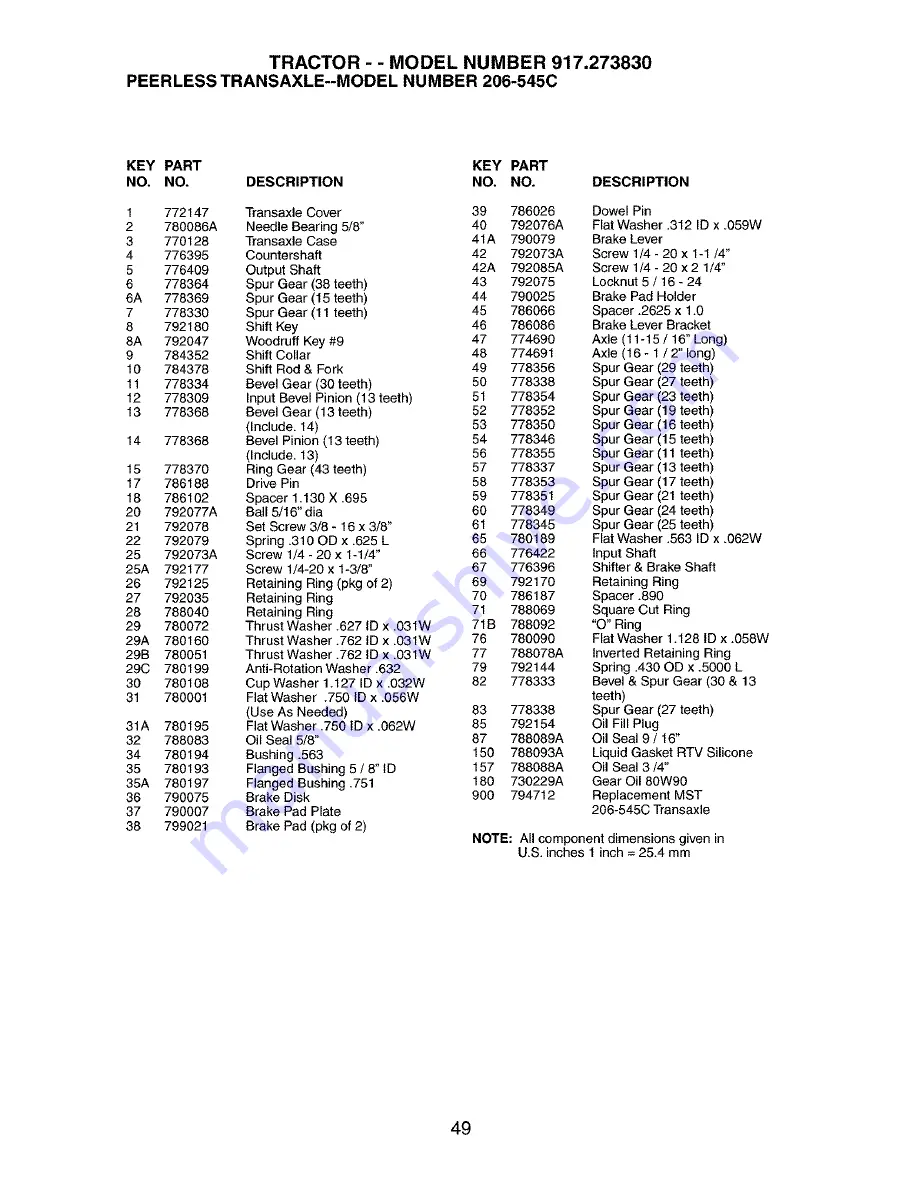 Craftsman 917.273830 Owner'S Manual Download Page 49