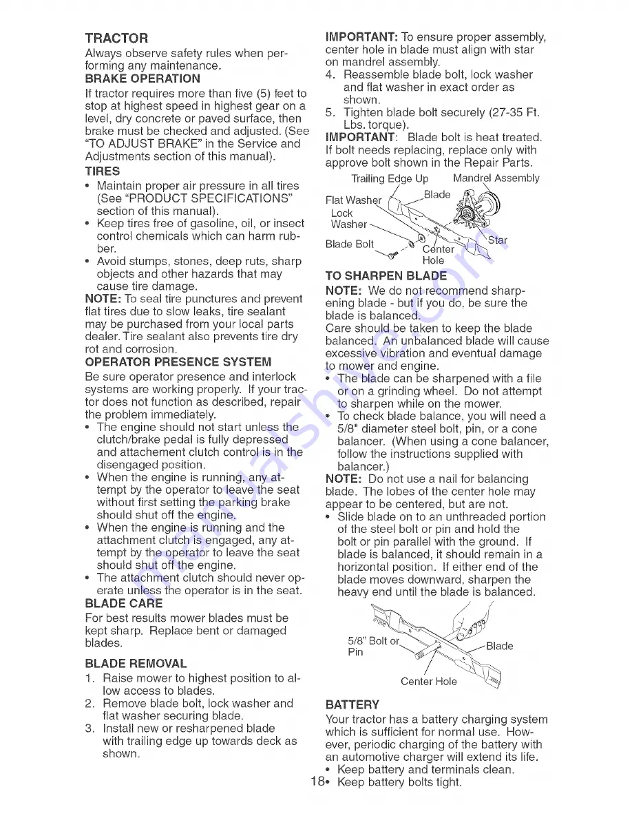 Craftsman 917.273850 Owner'S Manual Download Page 18