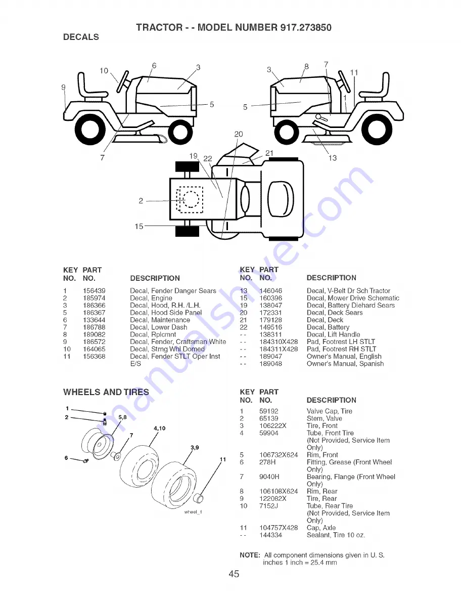 Craftsman 917.273850 Owner'S Manual Download Page 45