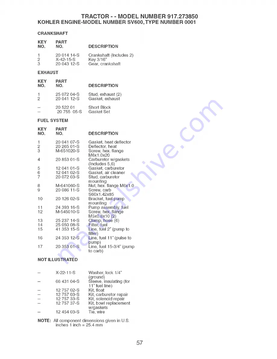 Craftsman 917.273850 Owner'S Manual Download Page 57