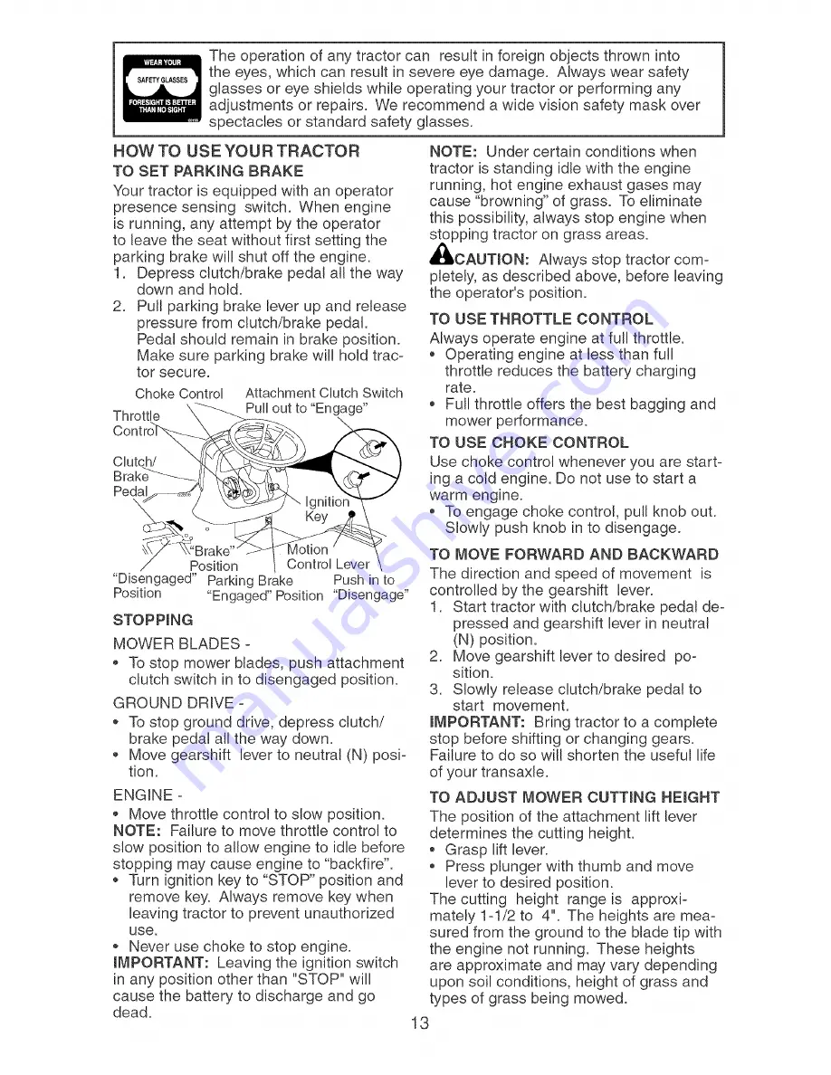 Craftsman 917.274032 Owner'S Manual Download Page 13