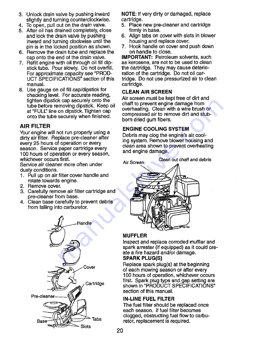 Craftsman 917.274351 Owner'S Manual Download Page 20