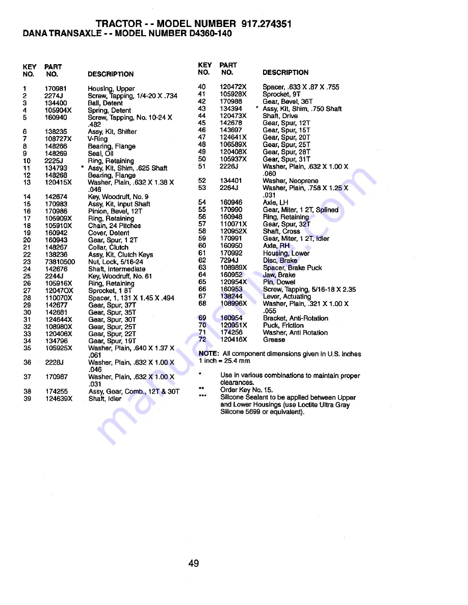 Craftsman 917.274351 Owner'S Manual Download Page 49