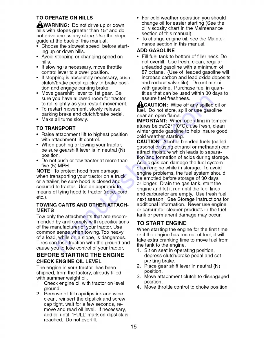 Craftsman 917.27475 Owner'S Manual Download Page 15